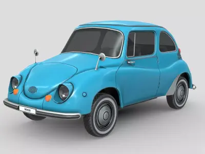 Subaru 360 1958 Low-poly 3D model