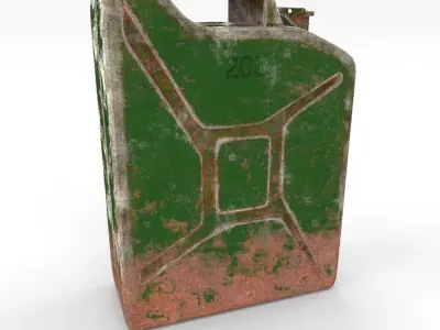 Jerry Can Weathered PBR Low-poly 3D model