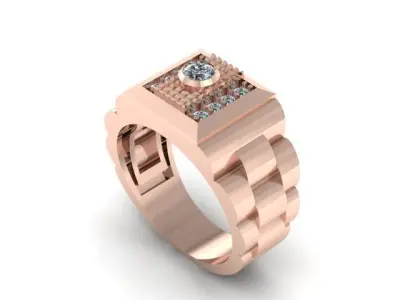 man ring for daimonds 3D print model