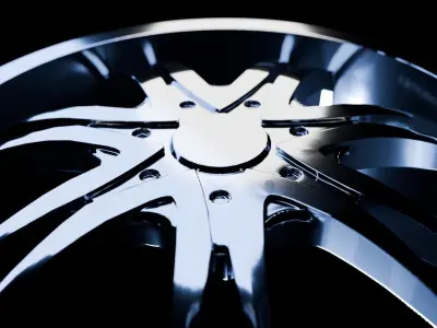 Awesome Rim and Tire 07 Low-poly 3D model