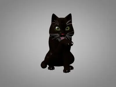 Cat or kitty Low-poly 3D model