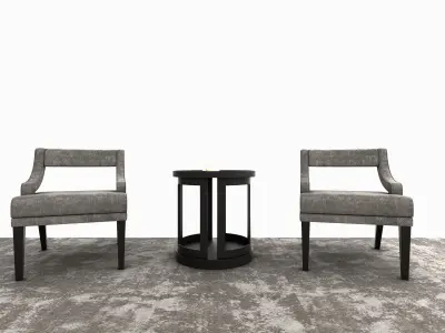 Luxury Velvelt Sahara Armchairs Free low-poly 3D model