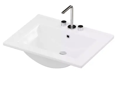 Drop In Sink Self Rimming for Bathroom 3D model