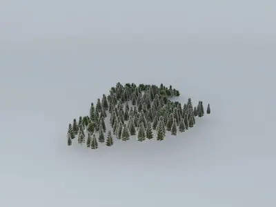Street Of Gold Medals Trees 01 Free 3D model