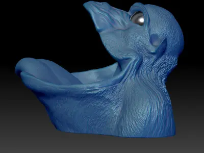 Monkey- Fantasy  with Tongue - STL 3D Print Model Thread Eater 3D print model