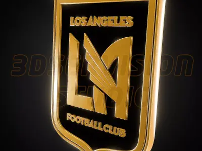 Los Angeles FC logo - Cinematic - 3D print 3D model