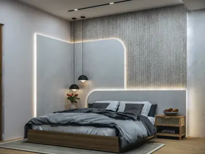 Minimalist Bedroom-Interior  3D model