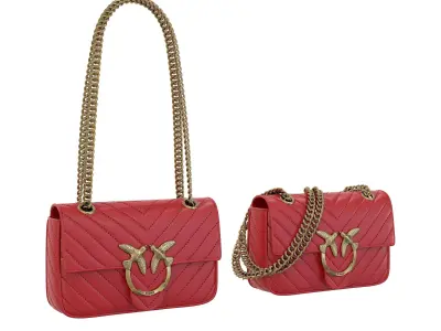 Pinko Leather Bag with Chain Low-poly 3D model