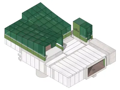 Subway Station Entrance with Elevator in Kyiv 3D model