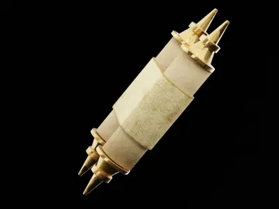 Ancient Scroll  Low-poly 3D model