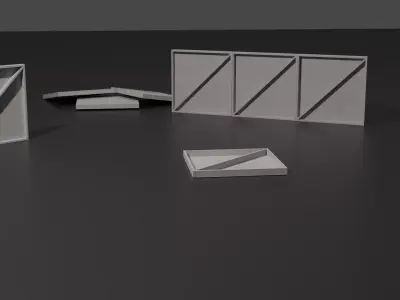 metal structure modular Low-poly 3D model