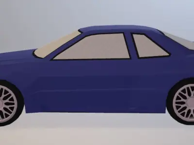 Nissan GT-R  Low-poly 3D model