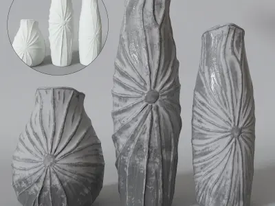 Vase-01 head with hole in it Low-poly 3D model