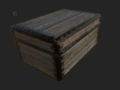 Suitcase Trunk Low-poly 3D model