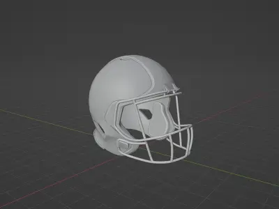 Football Helmet 3D model 2