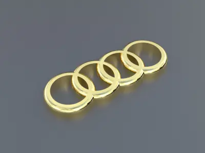 AUDI LOGO  3D print model