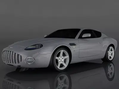 Aston Martin DB7 Low-poly 3D model