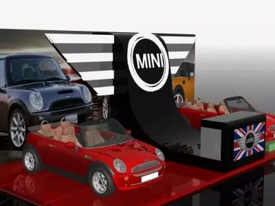 car display stand 2 3D model