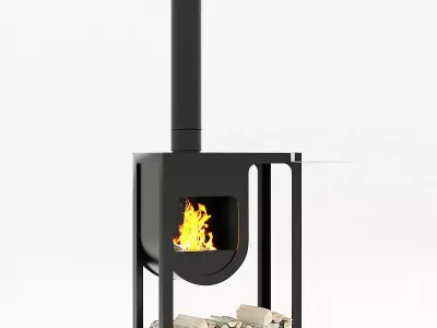 Harrie Leenders spot fireplace 3D model