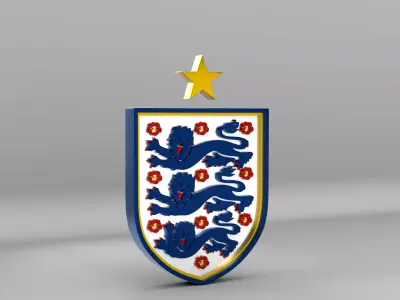 England National Soccer Team Logo 3D model
