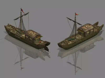Game Canal - Boat 3D model