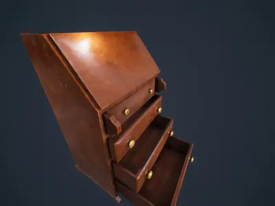 OLD CHARM LADIES BUREAU Antique Low-poly 3D model