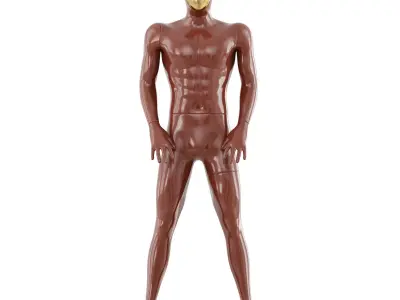 Golden face mannequin 164 3D model