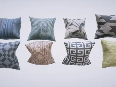 Pillows Pack Low-poly 3D model