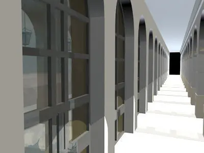 European arcade 3D model