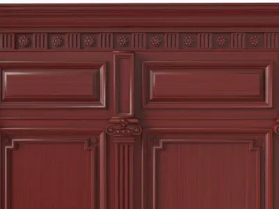 Wooden panel 03 02  3D model