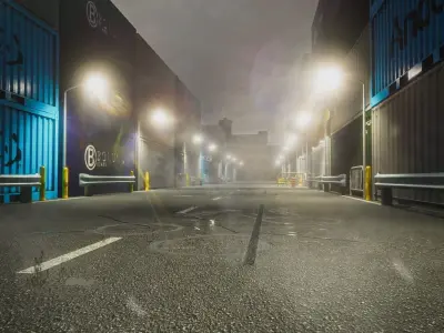 Docks shipment Scene 3D model