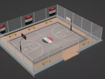 Basketball Stadium - Egypt Low-poly 3D model