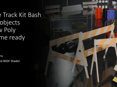 Race Track Kit bash Low-poly 3D model