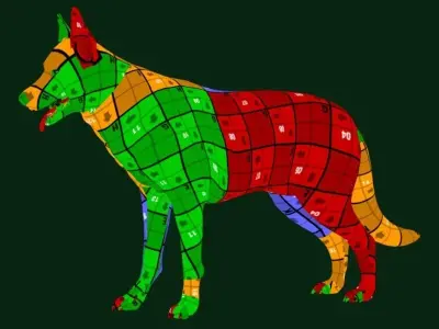 German Shepherd Dog Breed 3D model