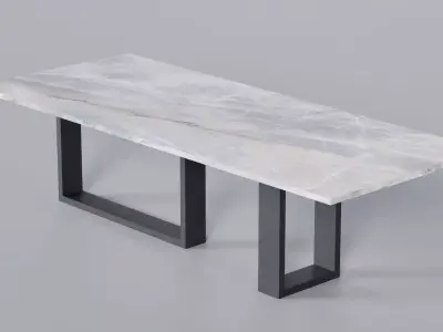 Luxury Marble Table 3D Model True 4K PBR Renders FBX GLB   Low-poly 3D model