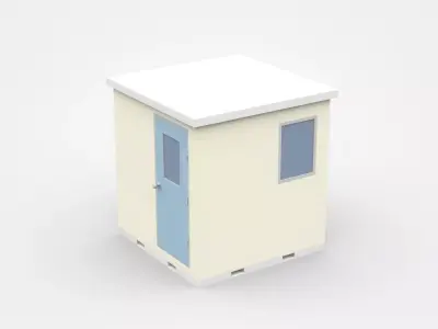 Safety Cabin With Door And Side Window 3D model