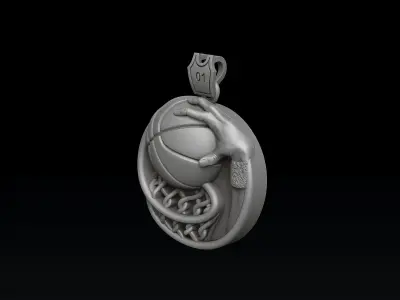 Basketball Pendant 3D print model