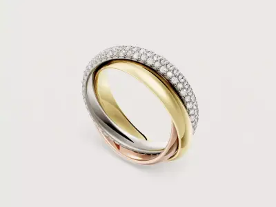 TRI - RING 3D print model