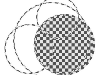 KFG088 Mirror in a metal frame color gold 3D model