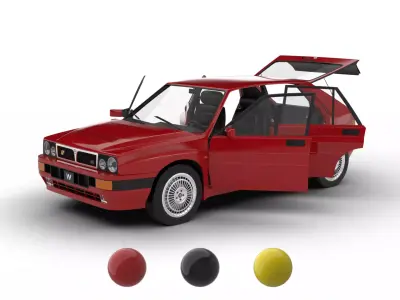 Lancia Delta HF Integrale 16v 1989 HQ  3d model 3D model