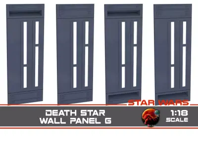 Death Star Wall Panel - G - 1-18 scale Kenner Hasbro Free 3D print model