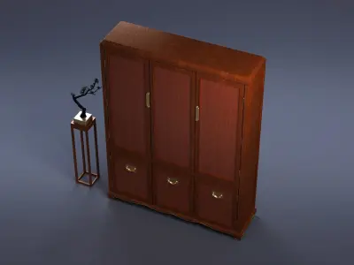 cabinet cabinet wardrobe sofa bed table bookshelve 3D model