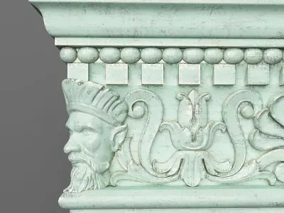 Capital ornate shelf 3D print model