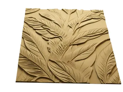 modern panel wall decor set relief stl mural CNC 252 3D model