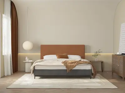 Comfortable bedroom interior scene 3D model 3D model