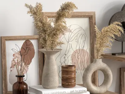 Decoration shelf 02 3D model