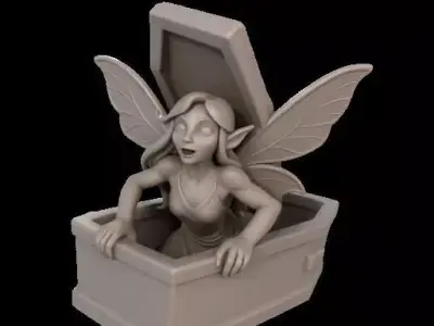Fairy in Coffin 3D print model