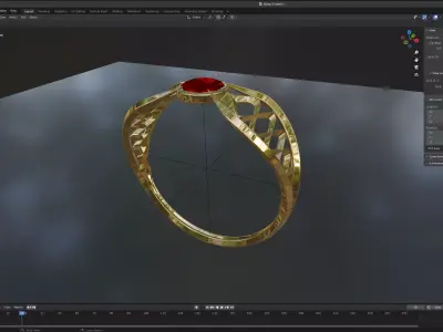 Gold Ring Model 3d print model 3D print model