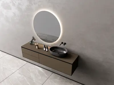 Vanity bathroom set 11 3D model