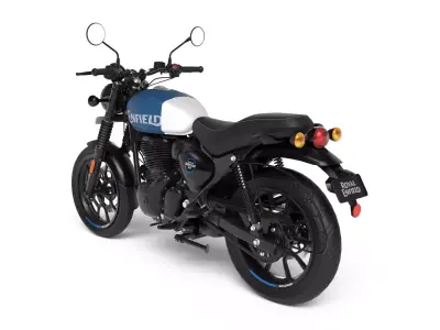 Royal Enfield Hunter 350 - Rebel Blue - Realistic 3D Model Low-poly 3D model